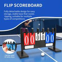 1 pieza Marcador vertical de volteo de 6 dígitos, adecuado para partidos de baloncesto, bádminton, fútbol, marcador multifunción para árbitros - Multicolor - Ver 5