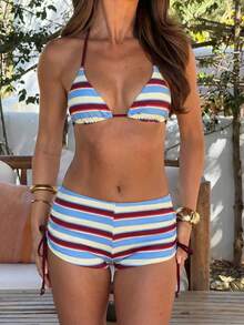 Đồ bơi nữ, bikini, quần bơi kiểu retro kẻ sọc, trang phục đi biển, bộ đồ thanh lịch cho ngày Quốc khánh 4 tháng 7, giải đua ngựa Kentucky Derby Cup, đồ bơi thế giới. - Nhiều màu - Xem 4