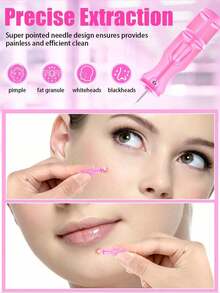 50 kim nặn mụn vô trùng, dụng cụ lấy mụn đầu đen dùng một lần, loại bỏ mụn và mụn đầu đen hiệu quả, phù hợp với mọi loại da, dụng cụ làm sạch da tại thẩm mỹ viện và nhà, 1 cái - Nhiều kiểu dáng - Xem 4