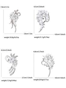 Broches fleuries de perles à la mode - épingles de revers élégantes pour femmes, accessoires de bijoux unisexes pour les fêtes décontractées / cadeaux pour amis, décorations - fleur de perle - Voir 6