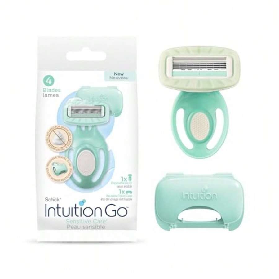 Intuition Go Disposable Razor For Sensitive Skin 1ct Razors Sensitive Skin Women's Disposable Razors With Organic Aloe Travel Razor Stocking Stuffer - As Pic - View 1