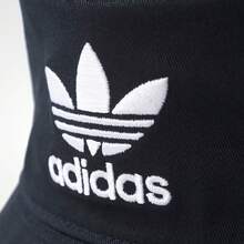 Adidas 男女通用时尚复古运动遮阳休闲渔夫帽，AJ8995 - 黑色 - 查看 5