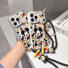 This Disney Mickey Mouse Lanyard Phone Case Is Fully Covered In TPU Material, Features Strong Magnetic Closure, Is Shockproof And Lightweight, And Is Compatible With IPhone17/16/11/13/15/15 Plus/15 Pro/15 Pro Max/12/14 Pro Max/11 Pro Max/12 Pro/12 Pro Max/13. This Phone Case Is A Popular Birthday Gift Or Business Gift Choice; It Is Durable, Stain- And Fingerprint Resistant, And Suitable For Both Men And Women. The Set Also Includes A Mickey Mouse Phone Case And A Mickey Mouse Plush Bracelet, Making It A Perfect Gift For Friends And Family. This Stylish Phone Case Is Fun, Lightweight, And Durable. IPhone17 Pro Max Phone Case, Minnie Mouse Phone Case. - Blue - View 4
