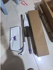 家用免手持噴霧拖把，附6/5/3/1個替換拖把布，360°旋轉平板拖把，靈活清潔工具，輕量人體工學設計，適用於硬木/瓷磚/硬木地板，居家必備 - 彩色 - 查看 12