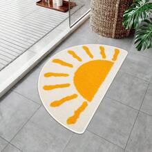1 chiếc thảm phòng tắm hình bán nguyệt, thảm sàn phòng tắm phong cách Bohemian mặt trời dễ thương, thảm lông giả mềm có thể giặt cho sàn nhà, phòng ngủ, nhà vệ sinh, phòng tắm, nhà bếp, ngoài trời, trong nhà, hành lang, phòng khách - mặt trời - Xem 4