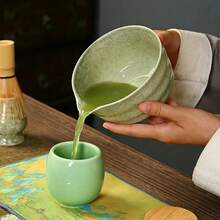 Juego de té matcha japonés, juego de té matcha japonés tradicional, también se puede regalar a amigos o colegas - Estilo aleatorio - Ver 7