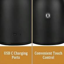1/2PCS Rechargeable Wine Bottle Table Lamp, Dimmable LED Night Light With Adjustable Color Temperature, Creative Cordless Decorative Lamp For Bedroom, Dining Room, Patio, Bedside And Desktop Decor - Black - View 10