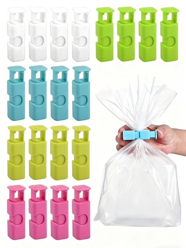 6/12pcs Sealing Clips - Spring Loaded Bag Sealing Clips, Reusable Sealer For Storage Bags, Random Colors