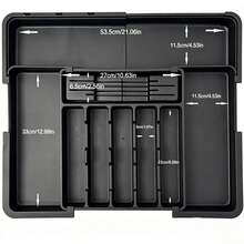 1pc Adjustable Silverware Organizer - Kitchen Expandable Cutlery Tray, Silverware Drawer Organizer For Kitchen And Dining Room To Store Spoons, Forks, Knives, And Spatulas - Multicolor - View 2