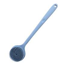 1 chiếc bàn chải tắm cán dài bằng silicon, bàn chải chà rửa hai mặt, bàn chải massage khi tắm, bàn chải chà lưng dày. - B - Xem 12