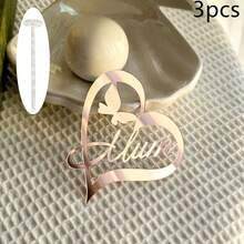 1pc/3pcs/6pcs Acrylic Flower & Butterfly Mother's Day Cake Topper, Suitable For Mother's Day, Mom's Birthday Party DIY Cake & Dessert Decoration - Multicolor - View 15