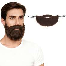 1 Set Fake Mustache Costume, Men's Makeup Facial Accessories, Masquerade Ball, Cosplay Party Prop - Multicolor - View 9