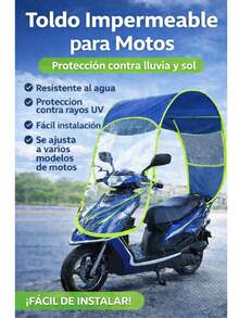 Toldo Protector para Motocicleta – Protección Contra Sol y Lluvia - Rosa Fucsia - Ver 9