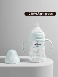 1pc Baby Wide Mouth Rabbit Design Anti-Drop Anti-Colic Feeding Bottle, Suitable For Infant Feeding - Multicolor - View 9