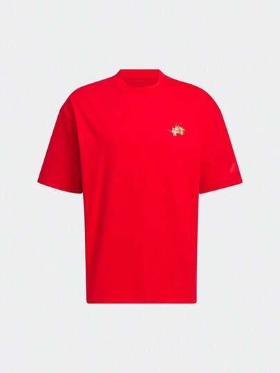 Adidas Áo thun nam tay ngắn cổ tròn, dáng casual, thoải mái, nhẹ nhàng JE6105, thích hợp cho mùa xuân/hè.