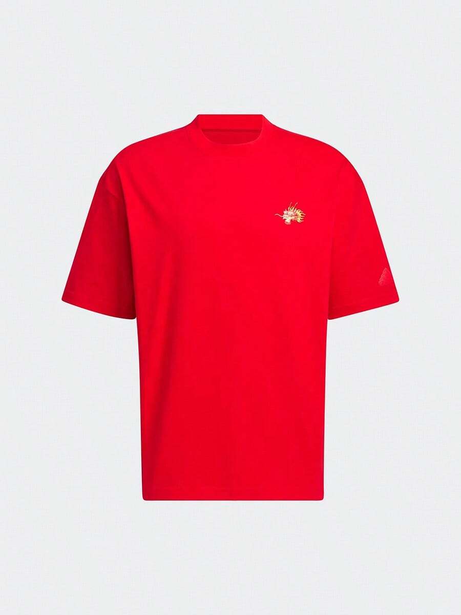 Adidas Men's Casual Comfortable Lightweight Crew Neck Short Sleeve T-Shirt JE6105, Spring/Summer - Light Scarlet - View 1