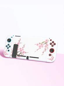 1 pieza Funda protectora con diseño de flor de cerezo rosa compatible con 2 (2025), Switch NS, Switch OLED, Switch Lite, accesorios para Nintendo Switch 2/Switch, juego completo que incluye estuche de transporte, base acoplable, mejor regalo para jugadores de Switch - Multicolor - Ver 3