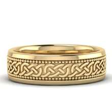 1枚8毫米复古北欧符文316L不锈钢戒指 - 复杂的凯尔特结设计，经久耐用，情侣订婚结婚首饰，情人节礼物，周年纪念日礼物，新年礼物，创意男士礼物，圣诞礼物 - 黑色 - 查看 14