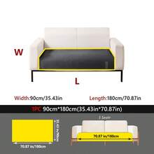 1pc Linen Textured Sofa Cover, Non-Slip Pet-Friendly Couch Protector, Breathable Washable Furniture Slipcover For Living Room - Multiple Styles - View 39