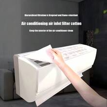 10pcs Adjustable Air Conditioner Filters - Household Appliance Air Inlet Dust Filter: Suitable For Wall-Mounted AC, Living Room And Bedroom | Absorb Dust And Prevent Kitchen Oil Pollution | Fresh Air Protection Cover - Full Coverage - View 3