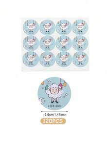 120/60 Miếng Dán Hình Cừu Chủ Đề Tết Trung Thu, Nhãn Dán Tự Dính Tự Làm Quà Tặng Cho Sinh Nhật, Đám Cưới, Trang Trí Túi Quà Tặng - Một kích thước phù hợp với tất cả - Xem 4