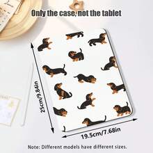 1 chiếc ốp lưng da PU họa tiết chó Dachshund, bảo vệ bàn làm việc, có chân đế xoay 360° và khe cắm bút, chức năng tự động bật/tắt màn hình, phù hợp với các dòng máy phổ biến của Apple/Honor/, món quà tuyệt vời cho mùa tựu trường, ngày lễ tình nhân và các dịp lễ khác. - Nhiều màu - Xem 2