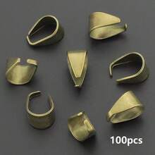 100pcs Approx. 8mm Alloy Pumpkin Seed Connectors, Suitable For DIY Jewelry Necklaces, Earrings, Bracelets, Bag Charms, Handmade Craft Accessories - Melon Seed Button - View 13
