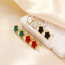 不锈钢五花耳环手链项链 - 花 - 查看 3