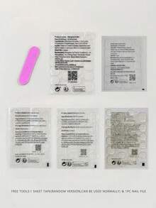 10片手工橢圓長尖形壓克力穿戴甲，超長柔粉色貓眼法式邊美甲，不對稱線條鑲嵌小鑽石珍珠3D蝴蝶結，酷颯優雅簡約春夏季美甲，適合派對、日常、約會、海灘熱帶度假，DIY假指甲美甲，適合女性與女孩的禮物美甲用品 - 粉色 - 查看 5