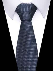 AlanKing 1pc Formal Solid Color 8cm Wide Men's Necktie, Essential Suit Accessory For Formal Business And Wedding Occasions - Color Mixing - View 14
