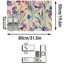 1件套地毯/地垫/浴室垫/门垫，美式奢华古典风格 - 花卉图案田园风迎宾垫，适用于浴室、厨房、入口、走廊、床边、客厅、卧室，可机洗柔软地垫，美观家居装饰 - P1 - 查看 9