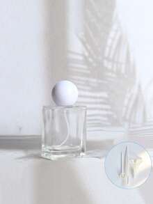 TSA 50ml 厚底方形玻璃香水噴霧瓶，黑白亮面球形瓶蓋，防漏可重複填充旅行容器，附贈 3 合 1 填充工具，超細霧便攜香水化妝水分裝瓶 - 彩色 - 查看 8