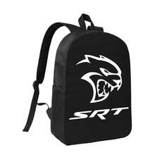 SRT Hellcat Cat Vibrant Printed Polyester Backpack - Sturdy Construction For Everyday Adventures - A - View 1