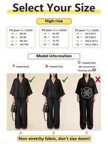 2 piezas Conjunto de pantalones con cuello en V y línea A, estilo urbano minimalista, adecuado para el Día de San Valentín, temporada de bodas, fiestas de graduación, elegante y versátil, casual de negocios, vacaciones de verano, eventos de boda, citas, vacaciones, ocio primaveral - Color caoba - Ver 5