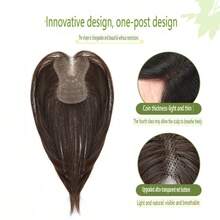 无需夹子的升级版魔术贴刘海假发片，轻薄假发片，可遮盖白发和秃顶，批发 - Dark Brown - 查看 10