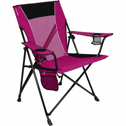 Sillas plegables portátiles para camping con bloqueo dual - Disfruta al aire libre con una silla plegable versátil para deportes, jardín - La función de bloqueo dual bloquea la posición - Hanami rosa