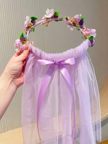 1pc Fashionable Versatile Accessory, Sweet Teenage Girl Braided Craft Hair Hoop, Suitable For Birthday Party, Photo Shoot, Daily Use Hair Decoration - Multicolor - View 12