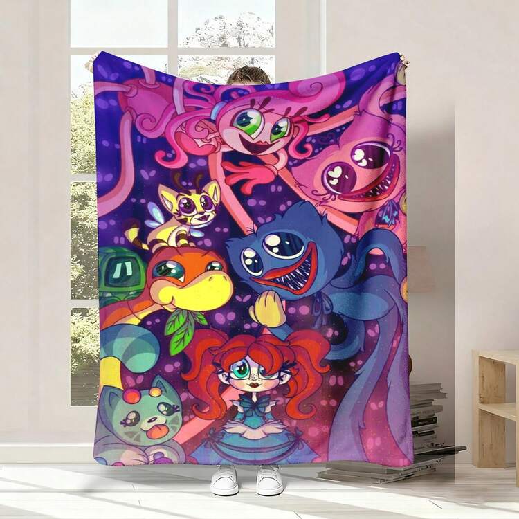 1pc P-Poppy P-Playtime Printed Series Sleeping Blanket Sofa Bed