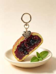 1pc Creative Fruit Dessert Keychain, Realistic Food Toy Model Keyring, Car/Phone/Bag Charm Decor Gift - Multicolor - View 8