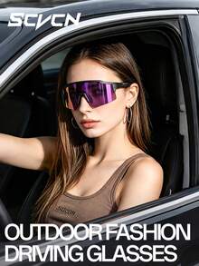 SCVCN Fashion Wrap-Around Outdoor Sports Eyeglasses, Lightweight Cycling Riding Eyeglasses, Suitable For Men & Women, Suitable For Running, Hiking, Camping, Daily Wear - Multicolor - View 4