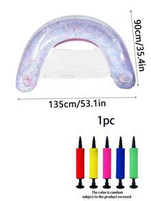 Inflatable Pool Float Chair - Luxury Lounger With Built-In Glitter Paper, 2 Cup Holders And Handles, Suitable For Beach, Lake And Swimming Pool Water Seating - Inflatable Flotation Device - View 6
