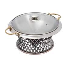 ZhdnBhnos Chafing Dish Buffet, Stainless Steel Buffet Chafer, Warmers Container With Support Frame, Lid, Handle And Fuel Holder For Parties Events Wedding Restaurant (Bronze Color) - VARIANT__1 - View 3