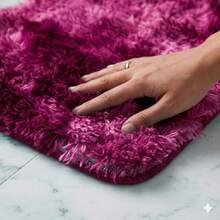 3-Piece Set Of High Pile Bath Mat. - 葡萄酒 - 查看 3