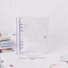 A5 Transparent Loose-Leaf Notebook, Soft Color Leaf Circular Binding, Replaceable Inner Pages, Sticker & Photo Storage Album, Diary, Budget Planner, Office & Study Supplies, Trading Card Holder, A5 Sticker Book, A7 Sticker Book, Refill, Sticker Binder, Fan Merchandise - A5 - View 7