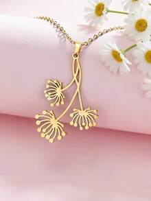 Dây chuyền hoa bồ công anh bằng thép không gỉ, trang sức thời trang dành cho phù dâu. - Bộ sưu tập Dandelion - Xem 6