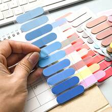 200pcs/Pack Transparent PET Gradient Index Stickers, Colorful Round Tip PET Index Stickers, Retro European And American Colors, Index Stickers, Morandi Color Notes, Indicator Stickers, Classification Marking Stickers School Supplies - one-size - View 10