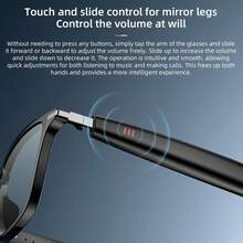 Kính thông minh Bluetooth LOKMAT M01 với Bluetooth 5.4, thiết kế đeo hở tai, phát nhạc, xử lý cuộc gọi, khả năng chống nước hàng ngày và nhiều chức năng khác. - Xem 5