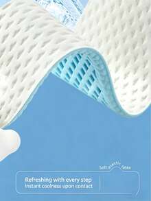 1 Pair Summer Cool Barefoot Insoles, Breathable Moisture-Absorbing Shoe Pads, Reusable Shock-Absorbing Comfortable Insoles, Suitable For Sports Shoes, Slippers, Casual Shoes And Daily Wear, Unisex Soft Lightweight Foot Pads, Purple And Blue - Promotional Price - View 10