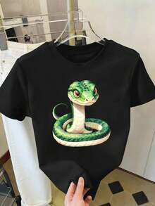 Dam-T-shirts - Svart - Visa 2