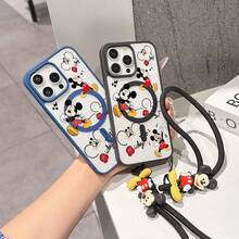 This Disney Mickey Mouse Lanyard Phone Case Is Fully Covered In TPU Material, Features Strong Magnetic Closure, Is Shockproof And Lightweight, And Is Compatible With IPhone17/16/11/13/15/15 Plus/15 Pro/15 Pro Max/12/14 Pro Max/11 Pro Max/12 Pro/12 Pro Max/13. This Phone Case Is A Popular Birthday Gift Or Business Gift Choice; It Is Durable, Stain- And Fingerprint Resistant, And Suitable For Both Men And Women. The Set Also Includes A Mickey Mouse Phone Case And A Mickey Mouse Plush Bracelet, Making It A Perfect Gift For Friends And Family. This Stylish Phone Case Is Fun, Lightweight, And Durable. IPhone17 Pro Max Phone Case, Minnie Mouse Phone Case. - 藍色 - 查看 8